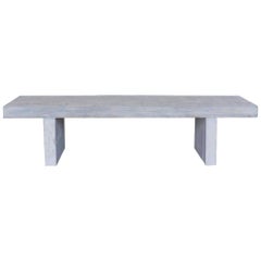 Reclaimed Wood Bench or Coffee Table in White Wash Finish by Dos Gallos Studio