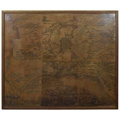 Set of Framed Engravings Depicting the Siege of Rochelle, 18th Century