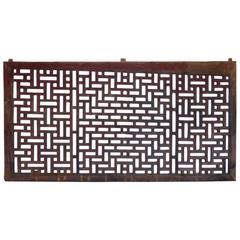 19th Century Japanese Wooden Lattice Screen 11