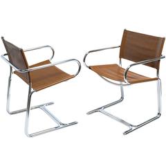 Pair of Chrome Sling Chairs
