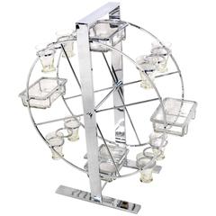 Art Deco Ferris Wheel Cocktail Server Attributed to Norman Bel Geddes 11