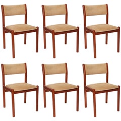 Set of Six J.L. Moller Teak Dining Chairs, 1960s, Denmark