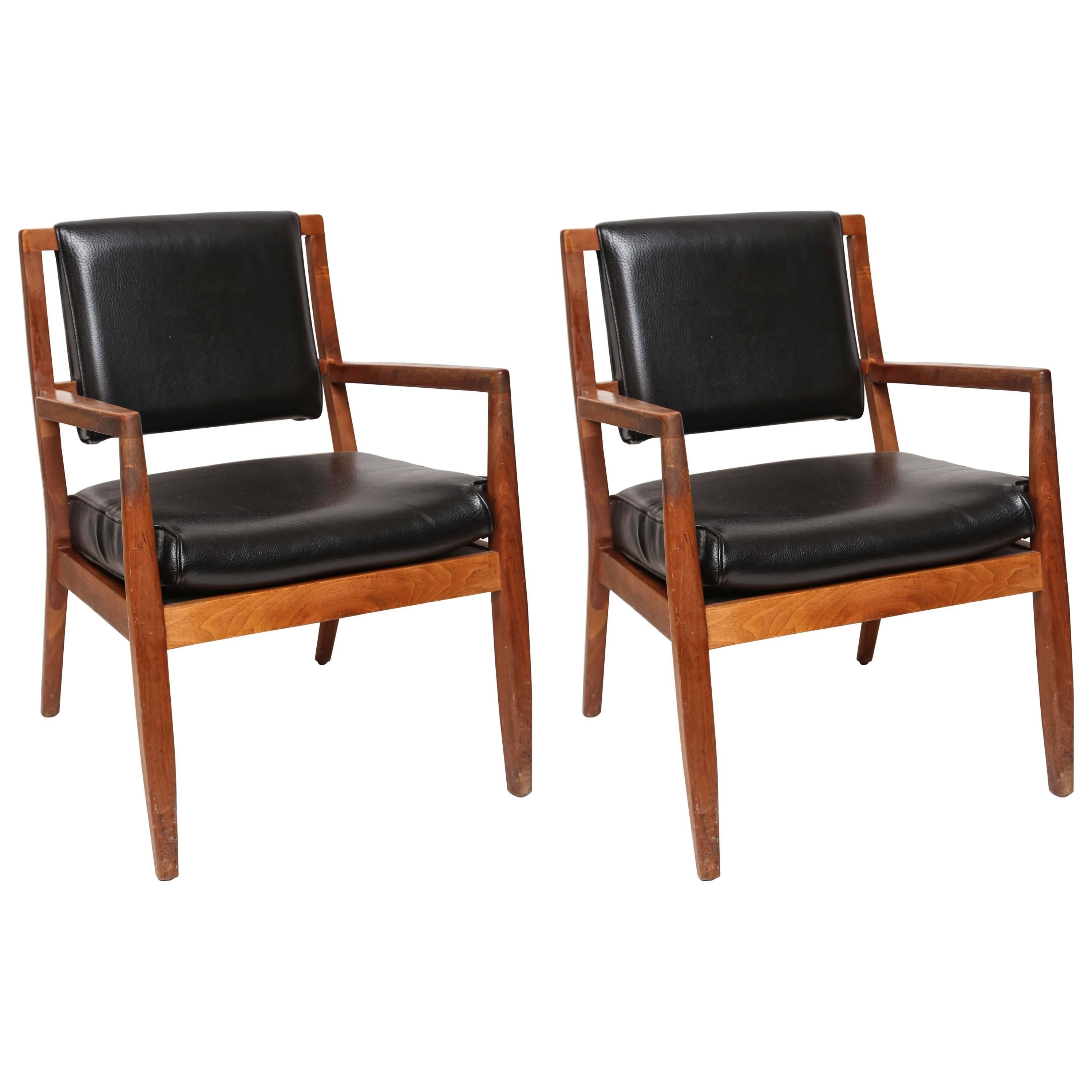 Pair of Mid-Century Modern Danish Teak Armchairs, 1960s, Denmark