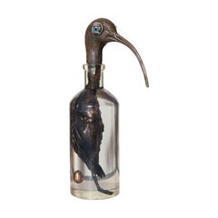 Valeriano Trubbiani - Oiseau dans une bouteille - Sculpture signée