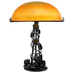 Daum French Art Deco Table Lamp, circa 1925