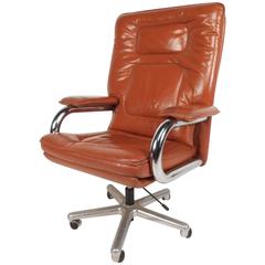 Large Mid-Century Modern Guido Faleschini Desk Chair by Mariani for Pace