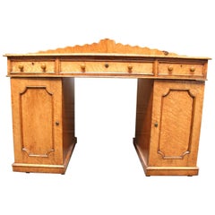 English Victorian Maple Corner Desk