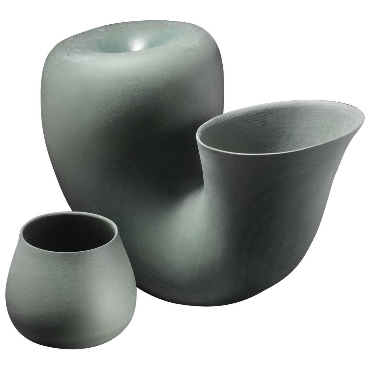 Particles Gallery Collection: Jug + Cup by Aldo Bakker ‘Porcelain Carafe’
