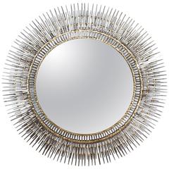 Circular Sunburst Brutalist Mirror 12