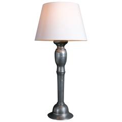 Vintage Pewter Table Lamp