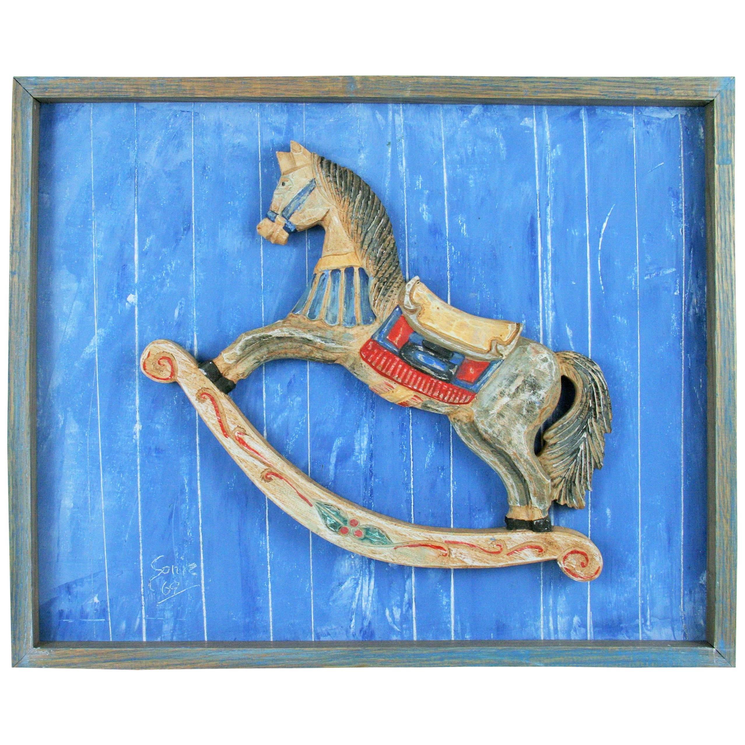 Folk Art Painting or Carving-Rocking Horse