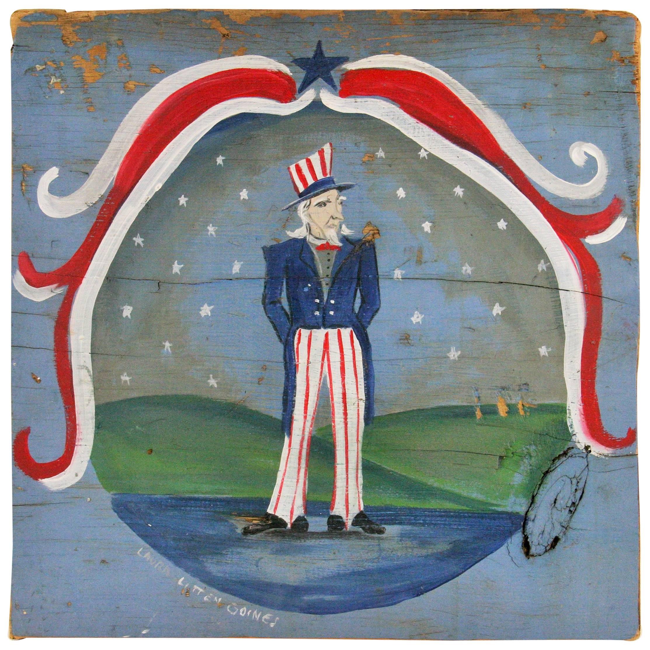 Folk Art Americana Painting at 1stDibs