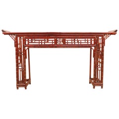 Fine Bamboo Console Table