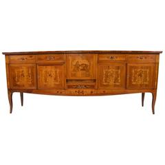 Antique Italian Buffet with Marquetry Details 12