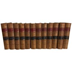 Antique 12 Volumes Leather Bound Books Ruskin's Works John Ruskin