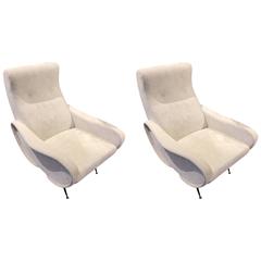 Pair of Lady Leg Chairs, in the Manner of Marco Zanuso