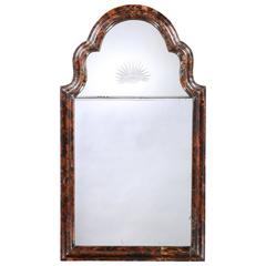 Late 19th Century Tortoiseshell Veneered Mirror