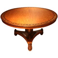 Fine Satinwood Centre Table Attributed to George Bullock, circa 1815, England