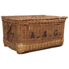 Antique Wicker Laundry Basket