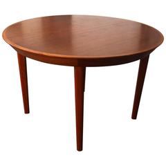 Exceptional Round Extentional Danish 1960s Dining Table in Teak by Ole Hald 8