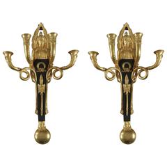 Early 19th Century Empire Bronze Sconces 12