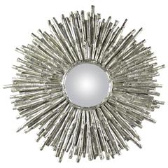 Contemporary Modern Sculptural Sunburst Wall Mirror 1