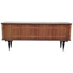 Fine French Art Deco Sideboard or Buffet or Bar Macassar Ebony, circa 1940s