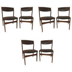 Set of Six Mid-Century Modern Rosewood Dining Chairs