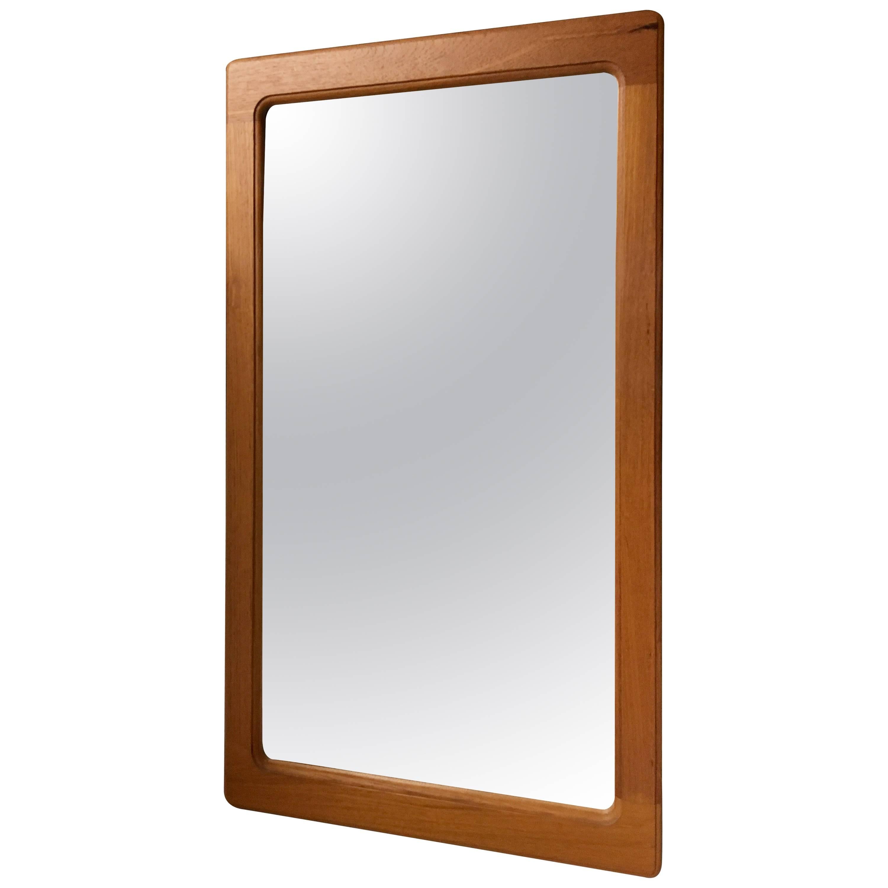 Mid-Century Danish Teak Mirror by Pedersen & Hansen