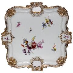 19th Century Meissen Hand-Painted Porcelain Serving Tray 9