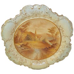 Mid-19th Century Hand-Painted Porcelain Plate