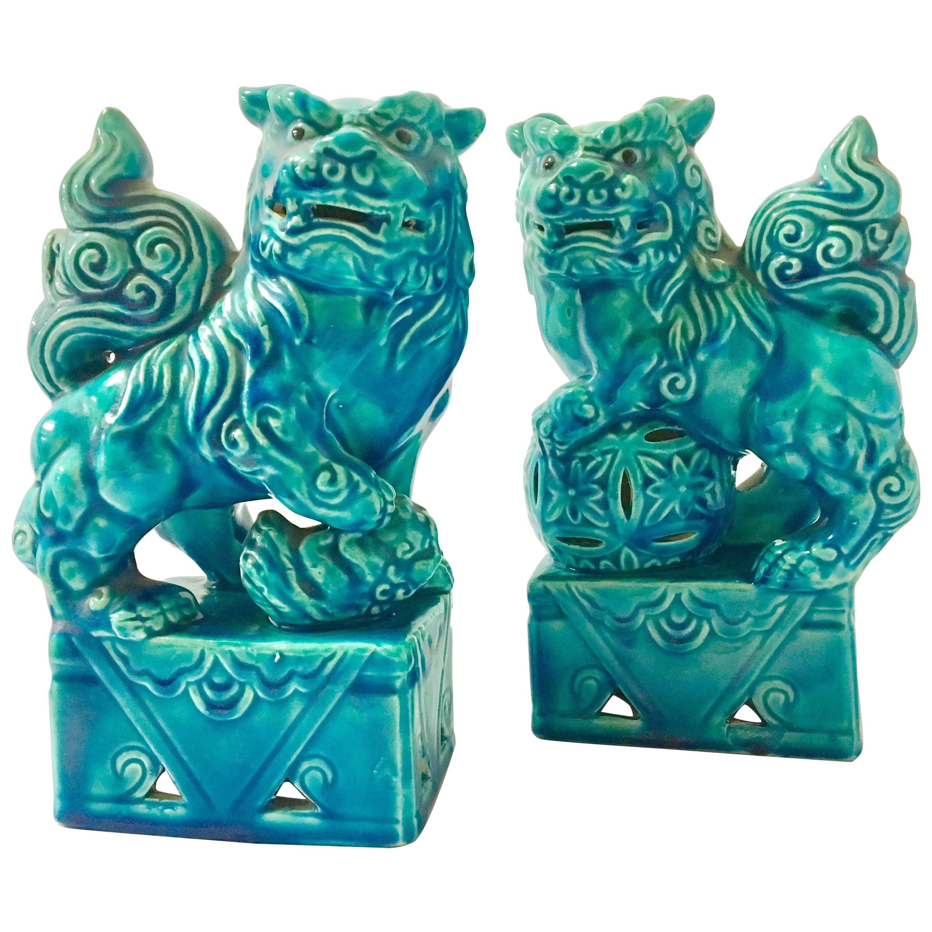 Pair of Mid-Century Japanese Foo Dogs