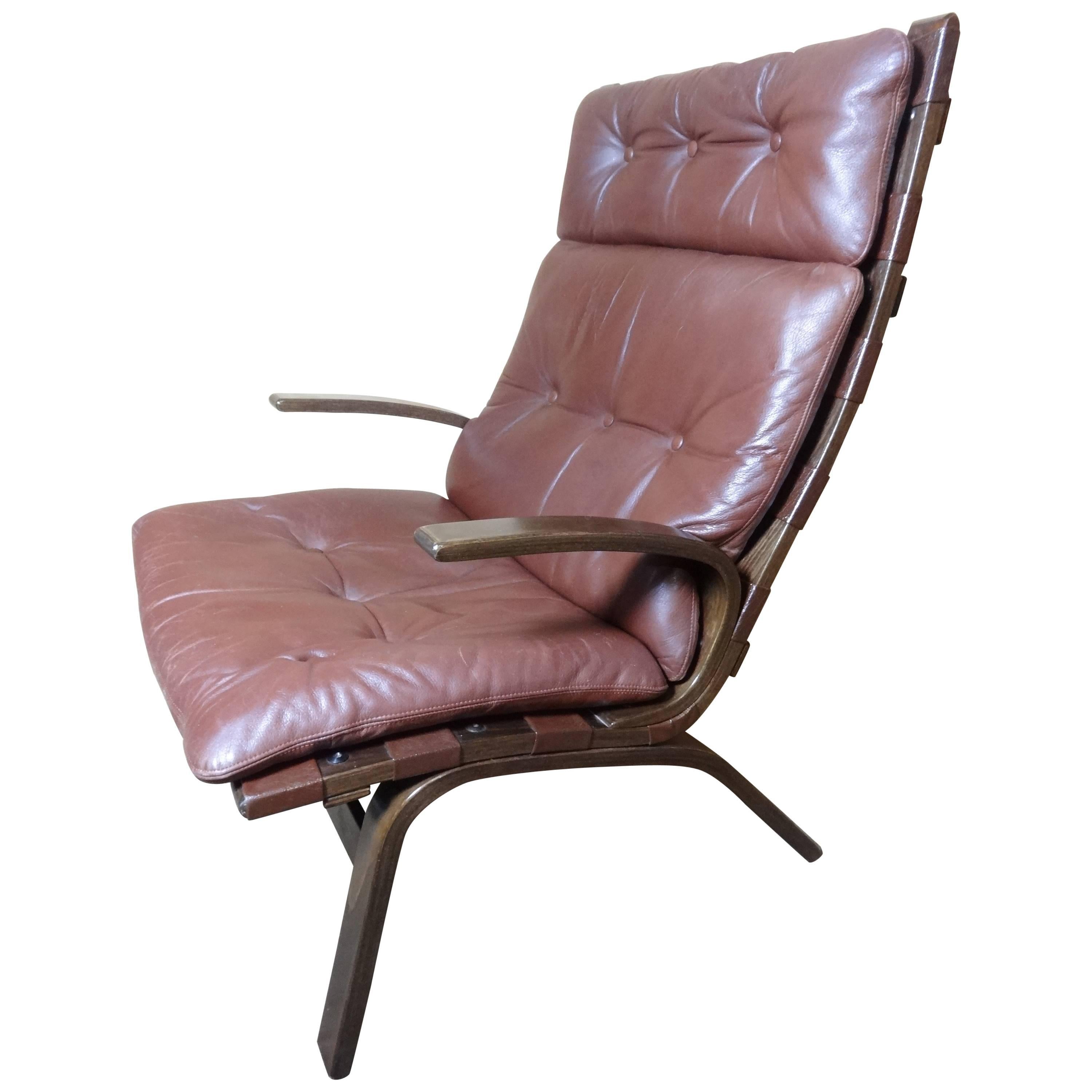 Mid-Century Modern, 1960, Retro Danish Ingmar Relling Siesta Lounge Chair For Sale