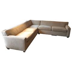 Handsome Custom Tailored Chenille Sectional Sofa