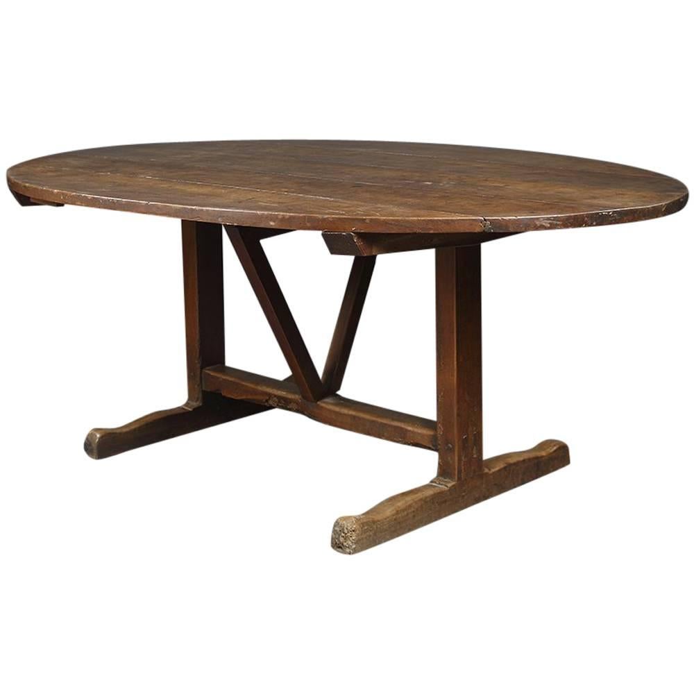 Large Early 19th Century Vendange Fruitwood Centre Table