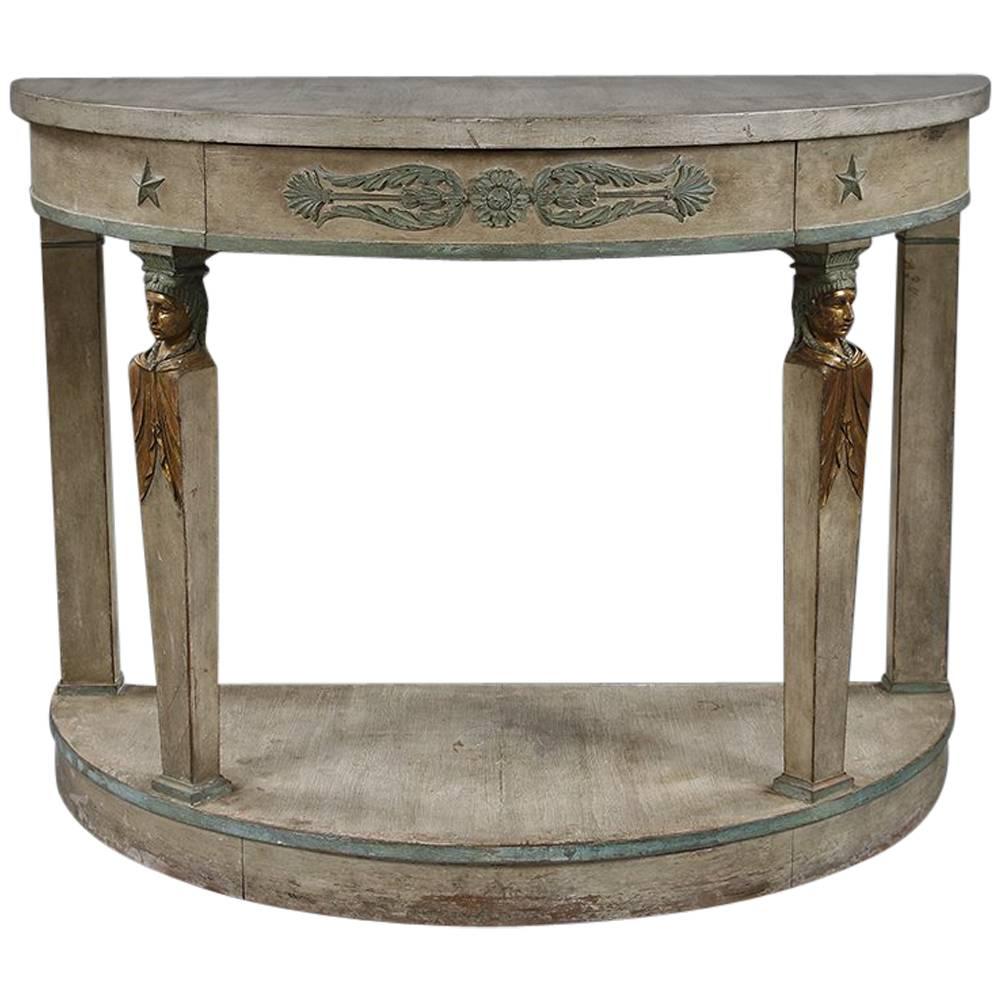 Mid-20th Century Empire Style painted Console Table For Sale