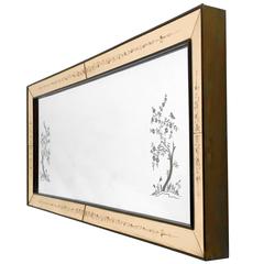 Large and Beautiful Italian Illuminated Wall Mirror, 1940s 9