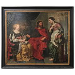 Christ in the House of Martha & Mary Oil Painting 5