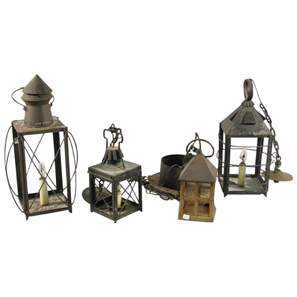 Collection of Lanterns, Set of Four For Sale