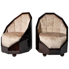 Pair of Art Deco Style Cocoon Chairs