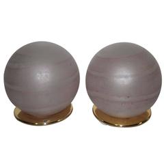 Pair of Table Lamps VeArt 1970s Murano 3