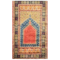 Antique Oushak Prayer Rug