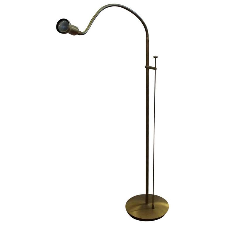 Vintage Levenger Holtkoetter Goose Neck Floor And Table Lamp For
