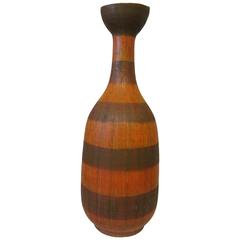 Guidi Bitossi Incised Pottery Vase for Raymor, Italy