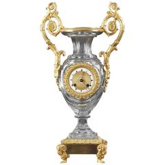 Charles X Cut Crystal and Ormolu Medici Clock