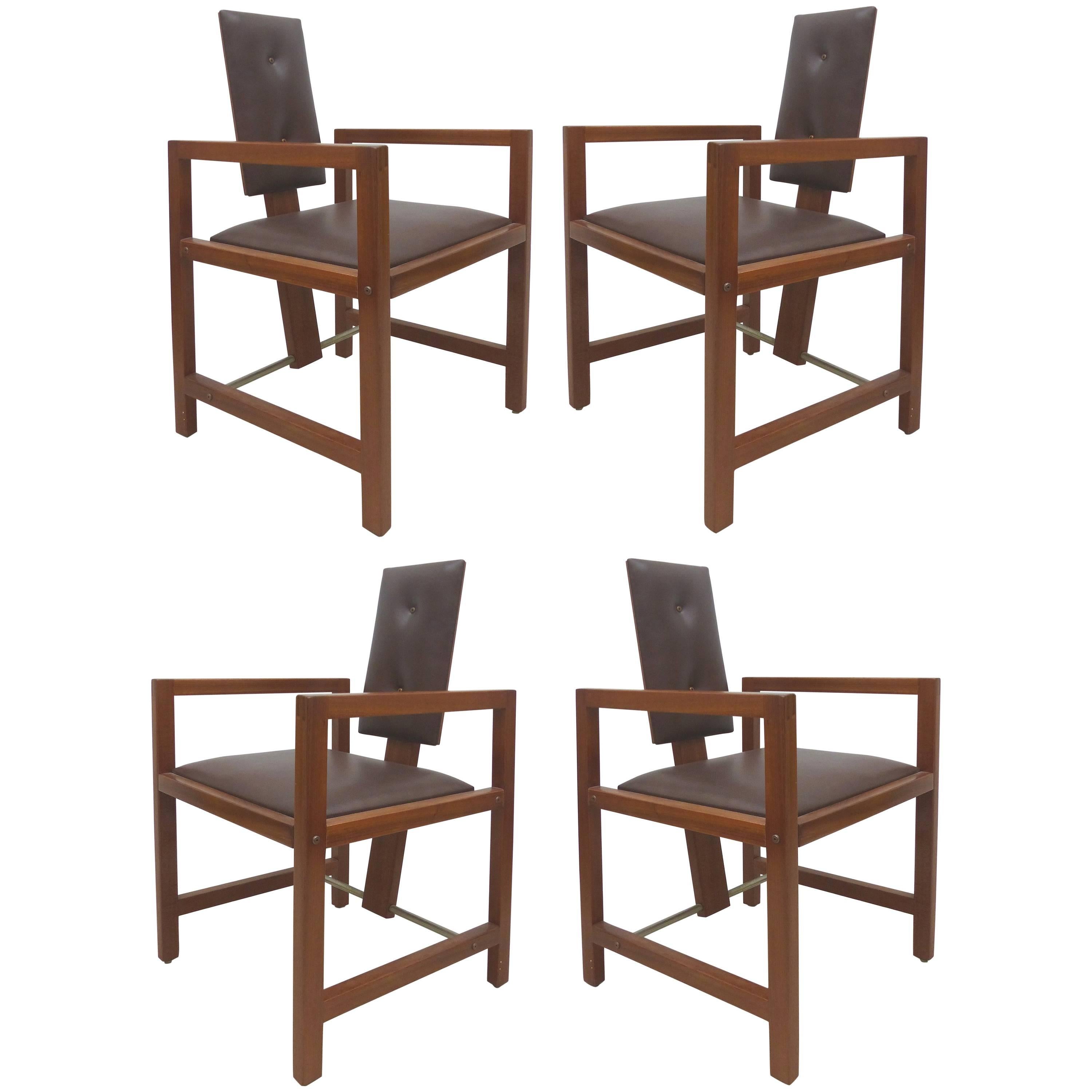 French Art Deco Armchairs by Andre Sornay, Set of Four