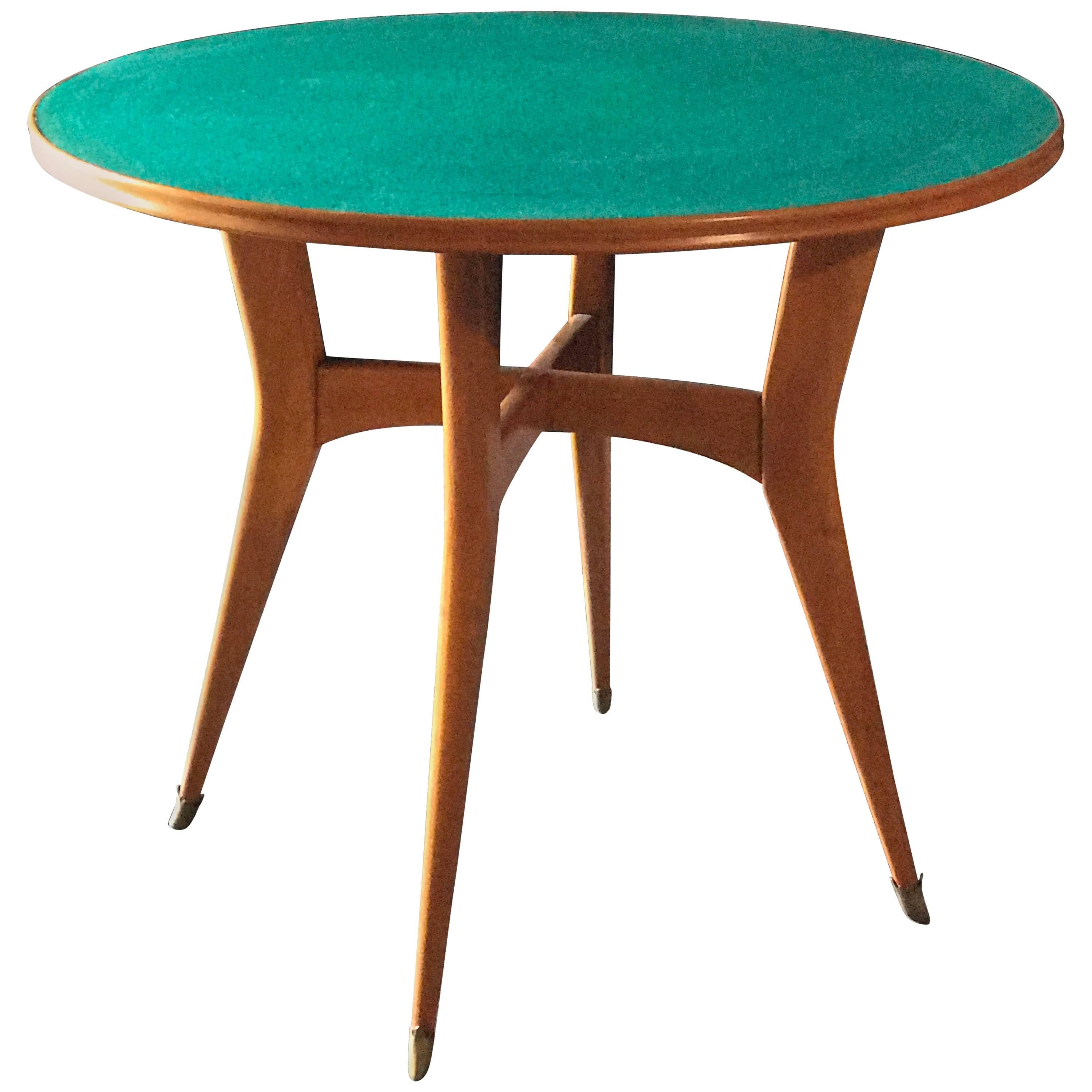 Italian Round Game Table Attributed to Ico Parisi