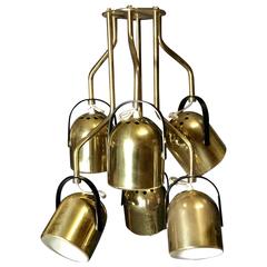 Italian 1970s Brass Pendant Light 4