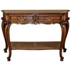 19th Century French Console with Cabriole Legs