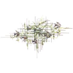 Brutalist Brass Wall Sculpture by Jacqueline Huhem 3